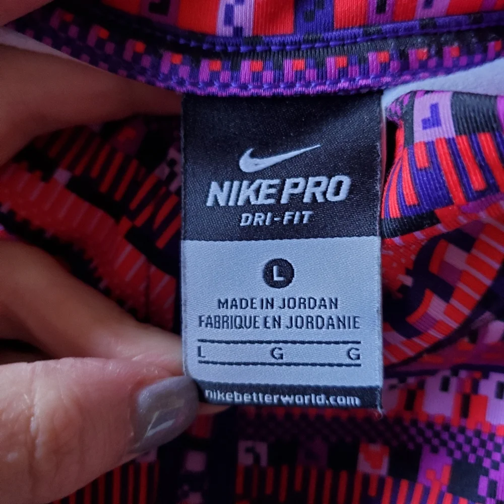 Nike Pro Dri-fit 1/2 zip Pullover Large